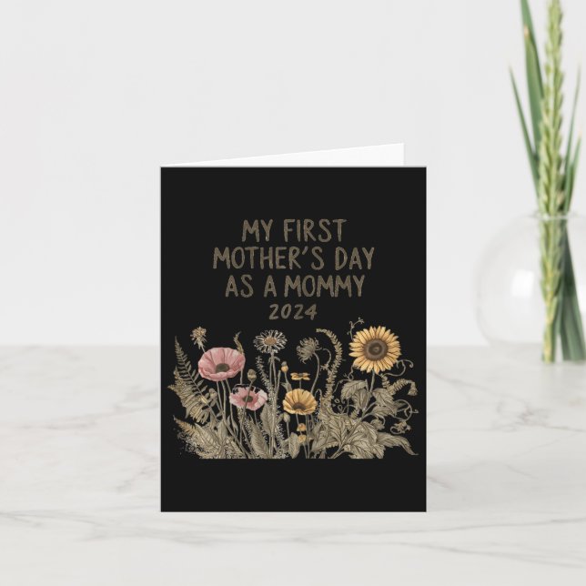 Funny Mors dag Min första Mors dag som Mamma Kort (Framsida)