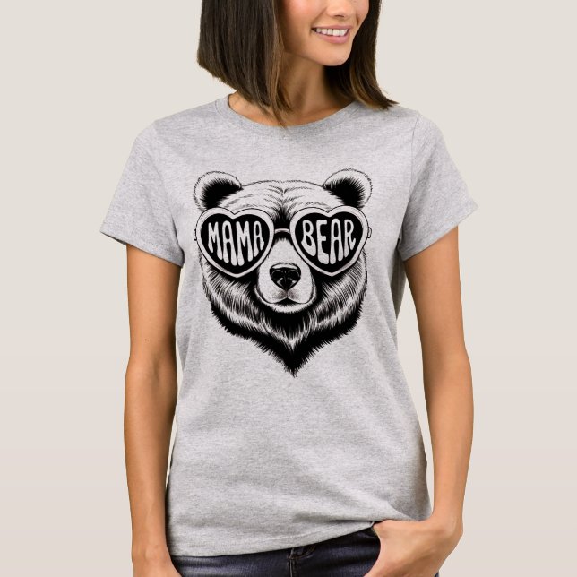 Funny Mors dag ’Mumma Bear’ T Shirt (Framsida)