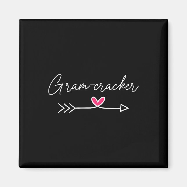 Funny Mors dag Shirt Cute Rosa Arrow Heart Gram Magnet (Framsidan)