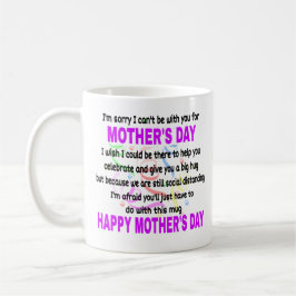 Funny Mors dag Social Avstånd Gift Kaffemugg