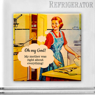 Funny Mors dag Vintage Magnet