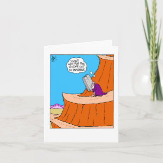 Funny Moses Ten Commandments Blank Greeting card Kort