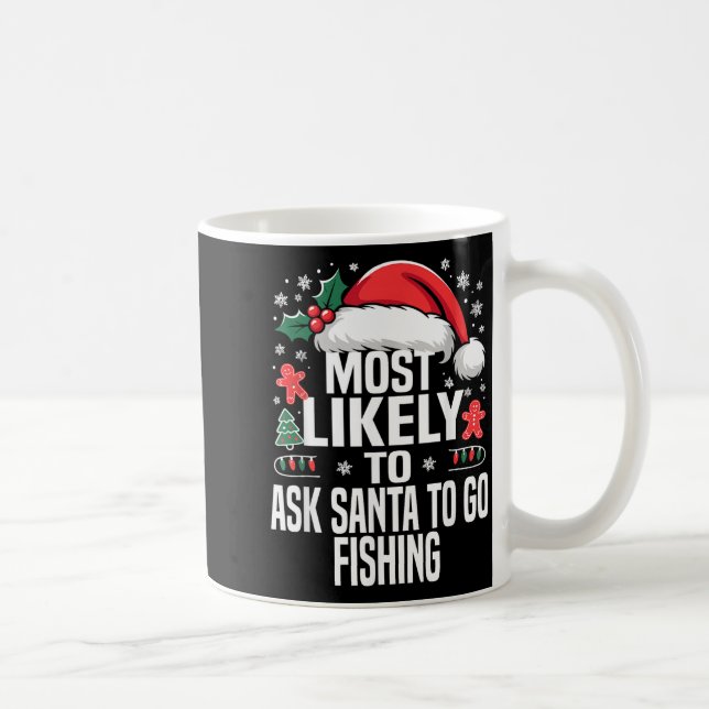 Funny Most Likely To Christmas Family Pajama Match Kaffemugg (Höger)
