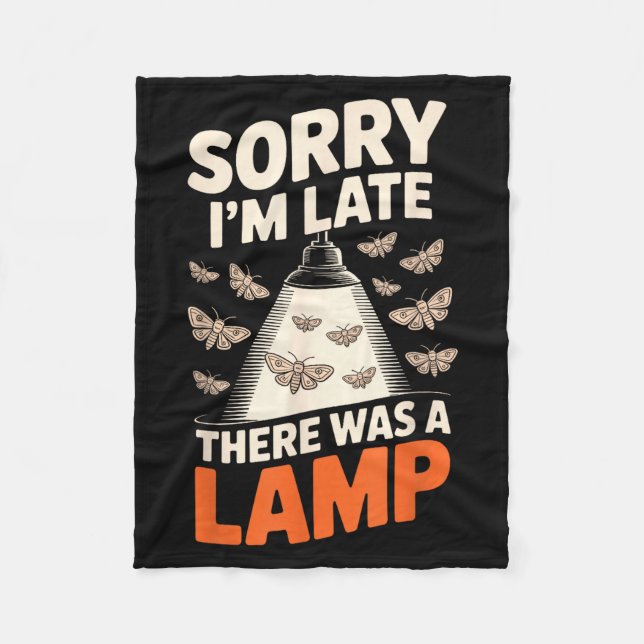 Funny Moth Collector Collecting Ledopterology Men  Fleecefilt (Framsidan)