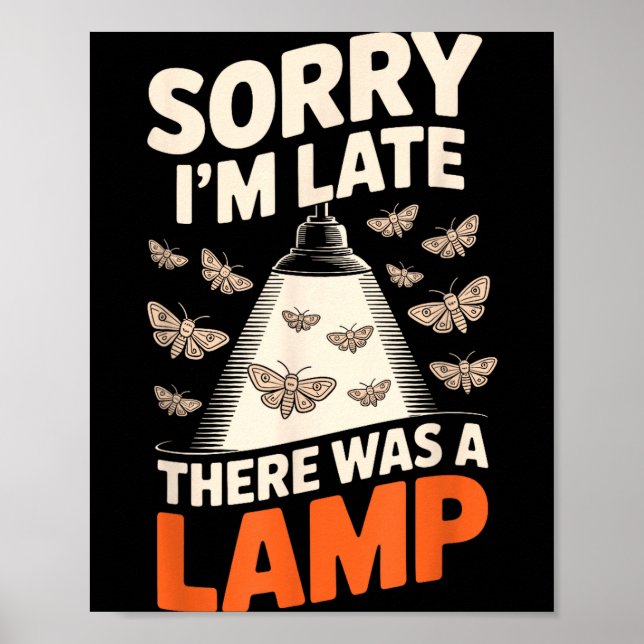 Funny Moth Collector Collecting Ledopterology Men  Poster (Framsidan)