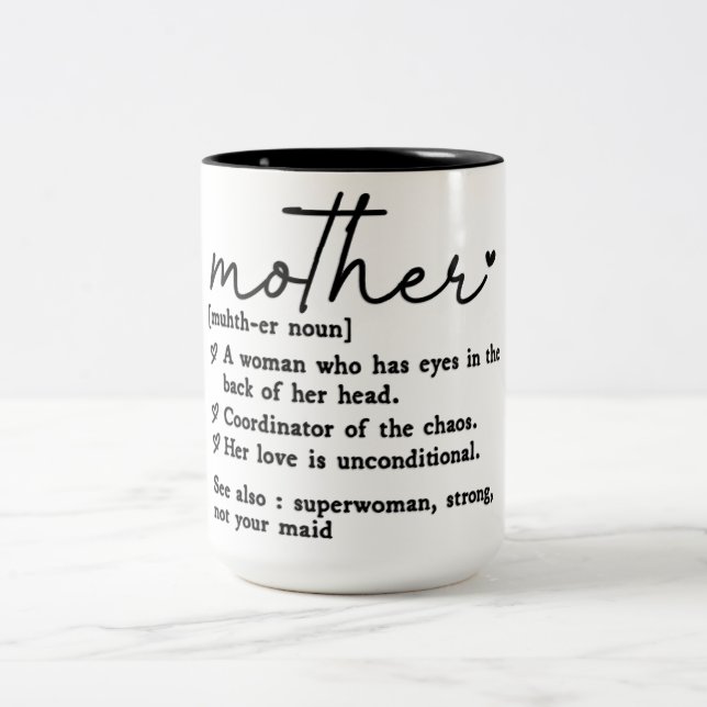 Funny Mother Definition Två-Tonad Mugg (Center)