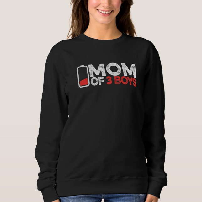 Funny Mother Mommy Mother's Day - Mom Of 3 Boys Pr T Shirt (Framsida)
