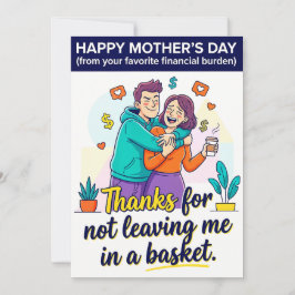 Funny Mother’s Day Card from Son or Daughter Julkort