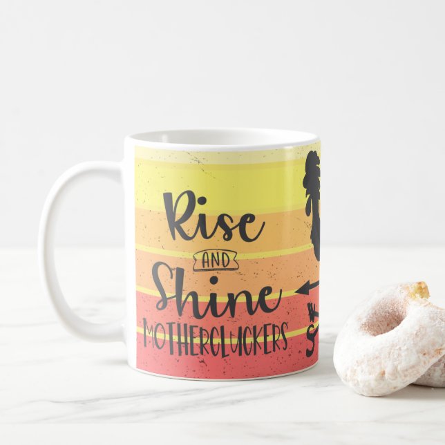 Funny Motherklucker Tupp Coffee Mugg, Kopp (Med munk)