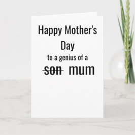 Funny Mother's Day | A Genius of a Mum Kort