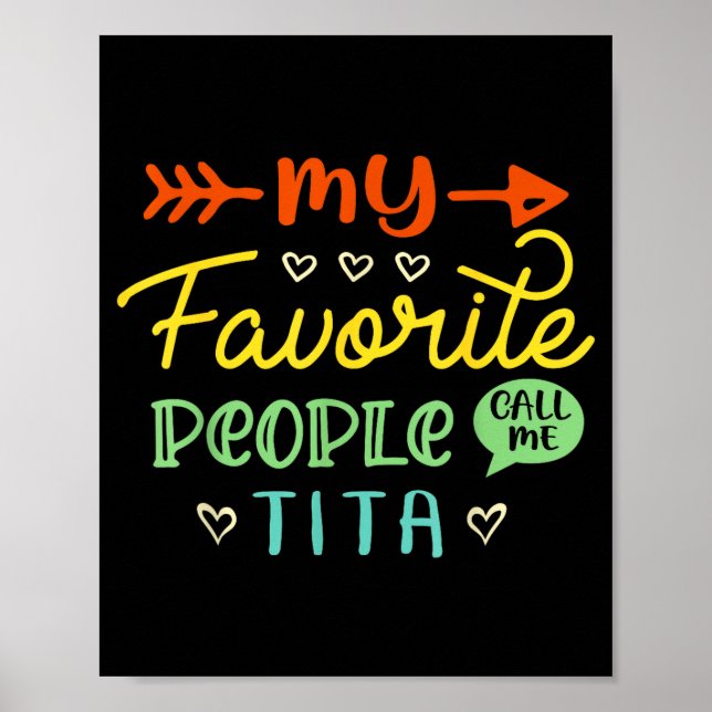 Funny Mother's Day Gift My Favorite People Call Me Poster (Framsidan)