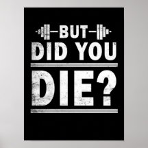 Funny Motivational Gym Fitness Poster