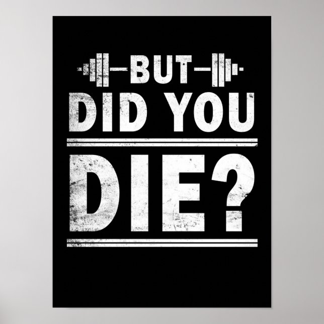 Funny Motivational Gym Fitness Poster (Framsidan)