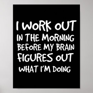 Funny Motivational Gym Quote Workout Bodybuilding Poster