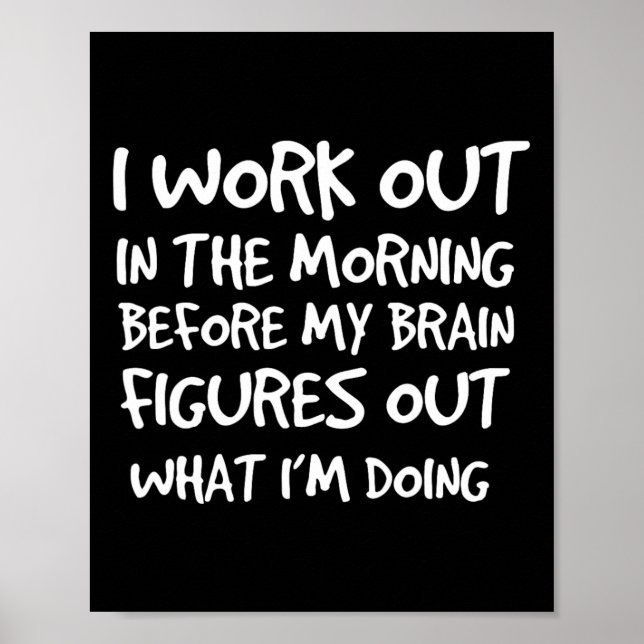 Funny Motivational Gym Quote Workout Bodybuilding Poster (Framsidan)