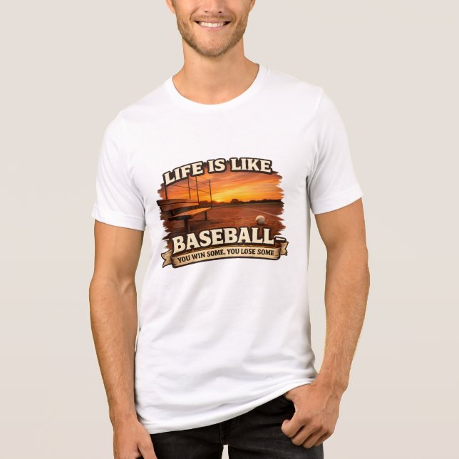 funny motivational -life is like Baseball quote  T Shirt (Framsida)