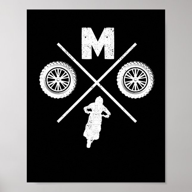 Funny Moto Kor Dirt Bike Motocross Biker Poster (Framsidan)