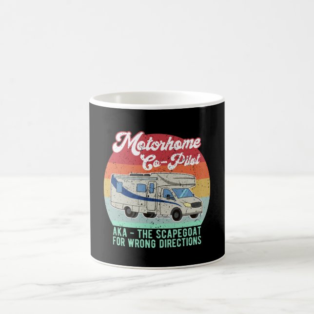 Funny motorbostad Co Pilot Scapegetgift Kaffemugg (Center)