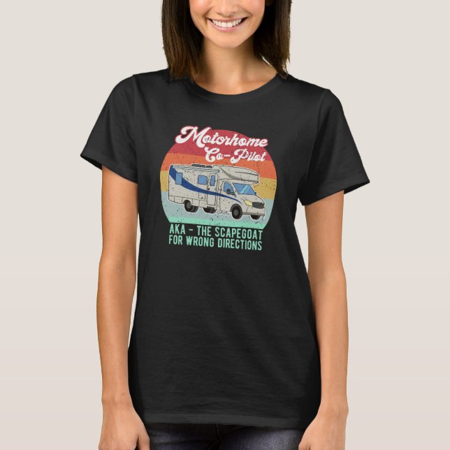 Funny motorbostad Co Pilot Scapegetgift T Shirt (Framsida)
