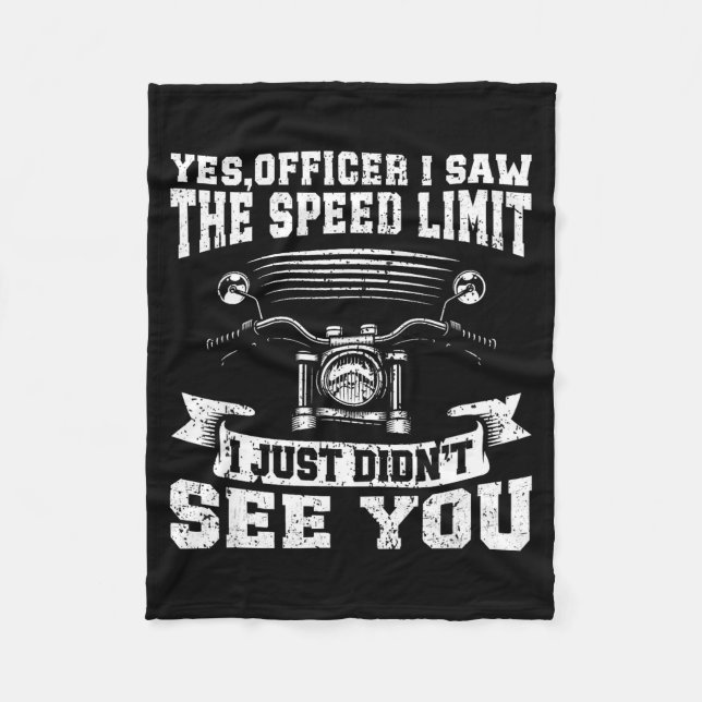 Funny Motorcycle Lover Graphic Women Men Motorbike Fleecefilt (Framsidan)