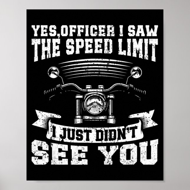 Funny Motorcycle Lover Graphic Women Men Motorbike Poster (Framsidan)