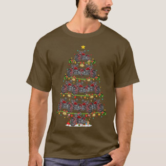 Funny Motorcykel Julafton Lighting Santa Motorcyke T Shirt
