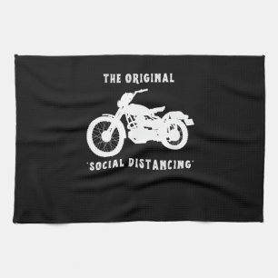 Funny motorcykel Original Social Avstånd Kökshandduk