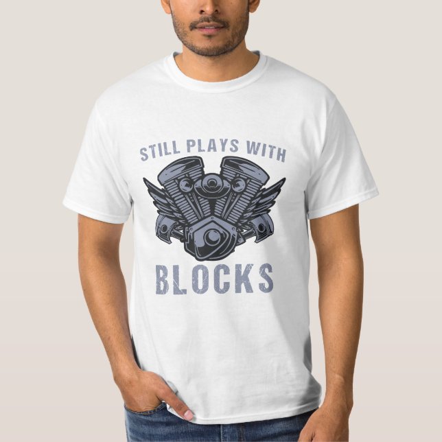 Funny motormekanism Humor för bilreparationsvarv T Shirt (Framsida)