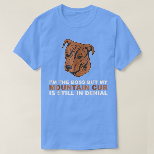 Funny Mountain Cur Hund Gift T Shirt (Design framsida)