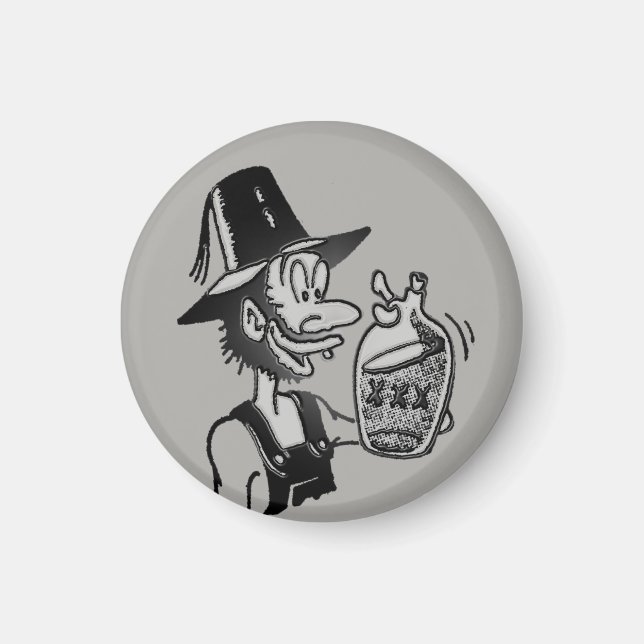 Funny Mountain Man 🏔️ Comical Hillbilly Magnet (Framsidan)