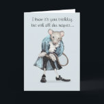 Funny Mouse Birthday Card Kort<br><div class="desc">Lönsamt födelsedagskort med en mus i kostym</div>