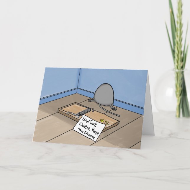 Funny Mouse Birthday Card Kort (Framsida)