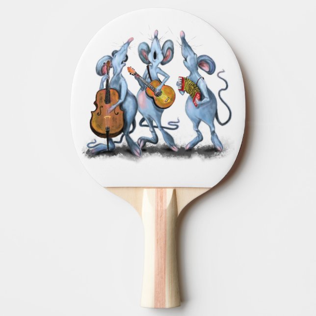 Funny Mouse Music Band Ping Pong Paddle Pingisracket (Framsidan)