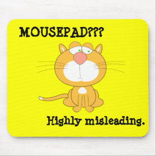 Funny Mousepad med Ledsen Cat Musmatta