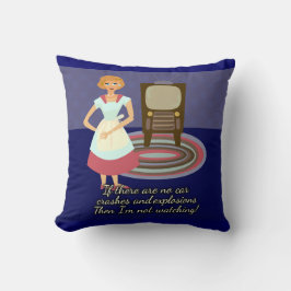 Funny Movie Älskare Tecknad Housefru Character Kudde