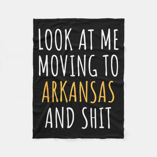 Funny Moving Out Of State Moving Away To Arkansas  Fleecefilt (Framsidan)
