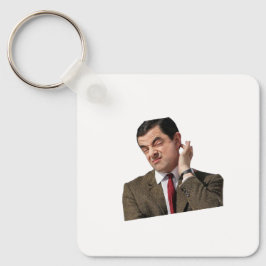 Funny Mr. Bean Confused Meme Keychain - Humorous G Nyckelring
