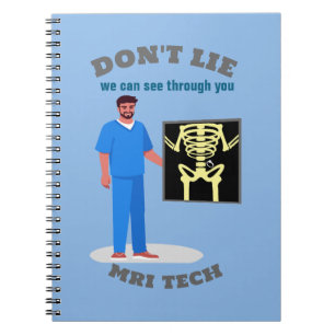 Funny MRI Tech Anpassningsbar Radiology Specialty Anteckningsbok