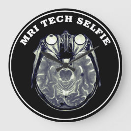 Funny MRI Tech Selfie Xray Large Clock Stor Klocka
