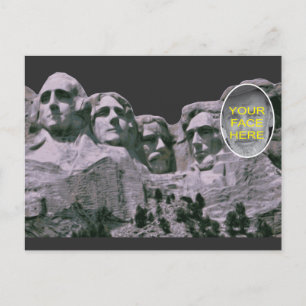 Funny Mt Rushmore med ansikte tillsatt Vykort