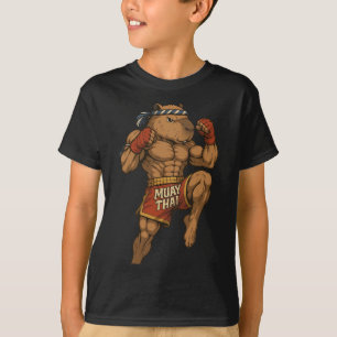 Funny Muay Thai Capybara Thai Boxing Martial Arts T Shirt