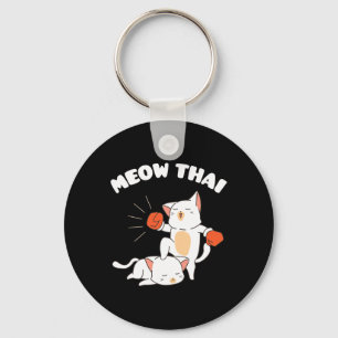 Funny Muay Thai Cats Thai Boxing Fighter Gift Nyckelring