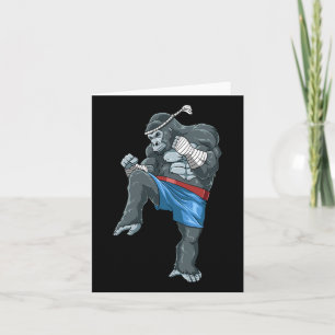 Funny Muay Thai Gorilla - Thai Boxing Kort
