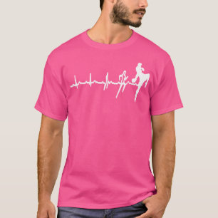 Funny Muay Thai Heartslag Heart Kickboxing Kärlek T Shirt