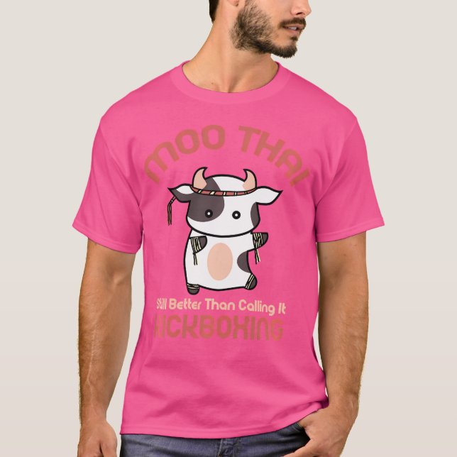 Funny Muay Thai Kickboxing T Shirt (Framsida)