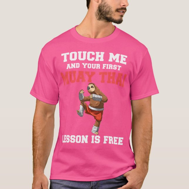 Funny Muay Thai Lesson Thai Boxing Kickboxing-plat T Shirt (Framsida)