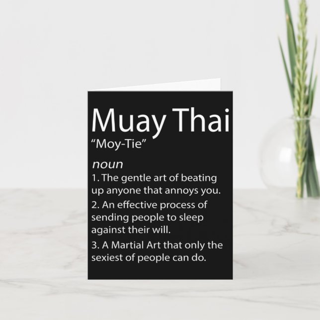 Funny Muay Thai och Thai Boxing - Muay Thai Defini Kort (Framsida)