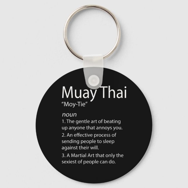 Funny Muay Thai och Thai Boxing - Muay Thai Defini Nyckelring (Framsida)