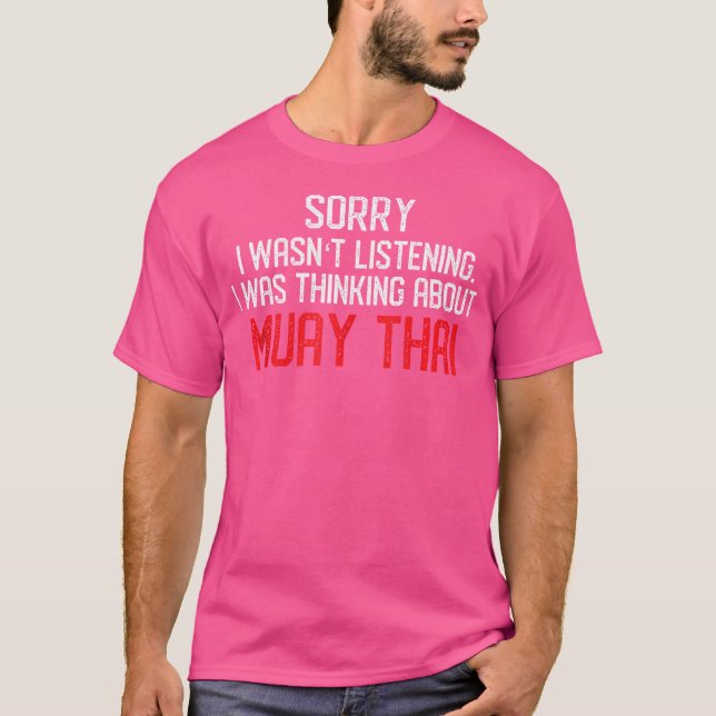 Funny Muay Thai Pun Nak Muay Kickboxing T Shirt (Framsida)