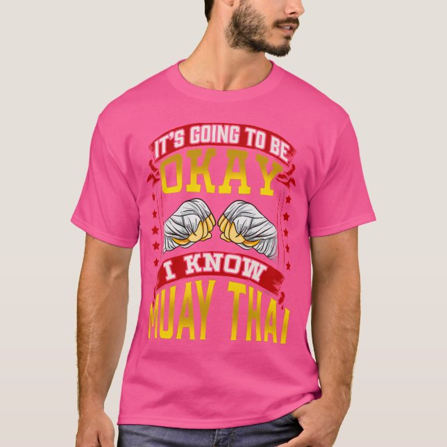 Funny Muay Thai Thai Boxing Älskare T Shirt (Framsida)